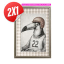 2X VICHY TUCAN CROSS