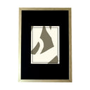 Abstractos Trio Verde y Acuarela Curvas Blancas