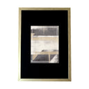 Abstractos Trio Verde y Acuarela Lineas Doradas