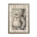 Serie Old Animal Cuadrillé Oso Polar