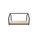 Tabla de madera y casa de fierro chica