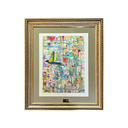 Pollo volando fondo espejo