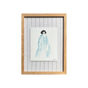 Elena Ho Lino Madera Mujer y Abrigo