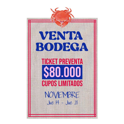 Ticket Preventa Venta Bodega