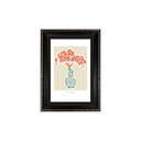 Serie Floreros Verde Flor Naranja