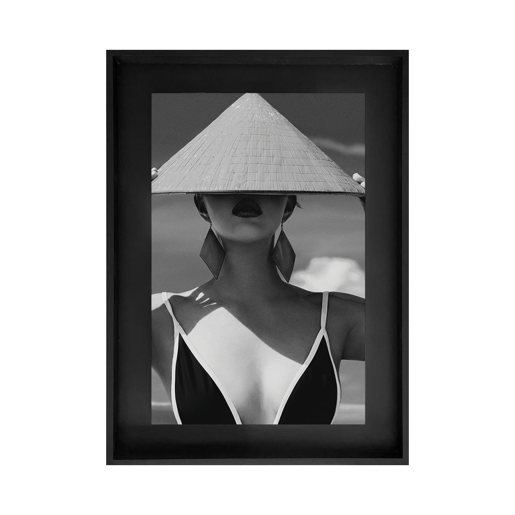 Fotografía 3D Mujer Sombrero triángulo