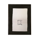 Impresión en tela paisaje muelle reflejado blanco y negro