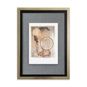 Grabado Círculo Completo Dorado Gris