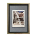 Grabado Escalera Blanca Gris