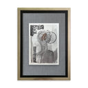 Grabado Dos Círculos Intersectados gris