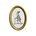 Marco Ovalado Oro Raspado Conejo Monopatín