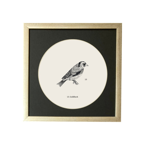 Pájaros circulares plata elegante 13