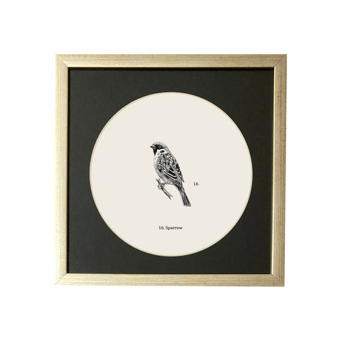 Pájaros circulares plata elegante 16