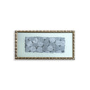 Papiro rectangular patron huellas metal