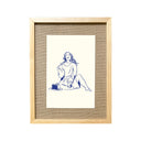 Playera Arpillera mujer flor en mano