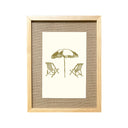 Playera Arpillera quitasol sillas separadas