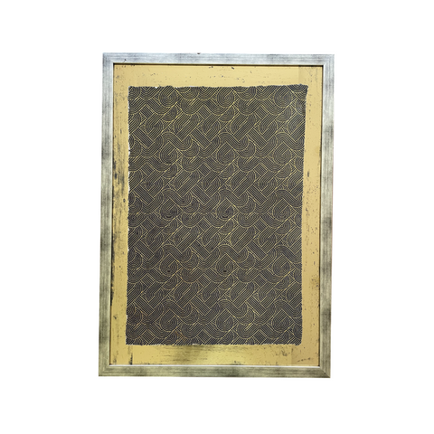 Papiro Papel de Arroz Abstracto Oro-Negro