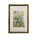 Pájaro volando entre colores