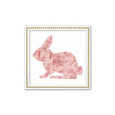 Serie Animales Conejo Flores Rosadas.