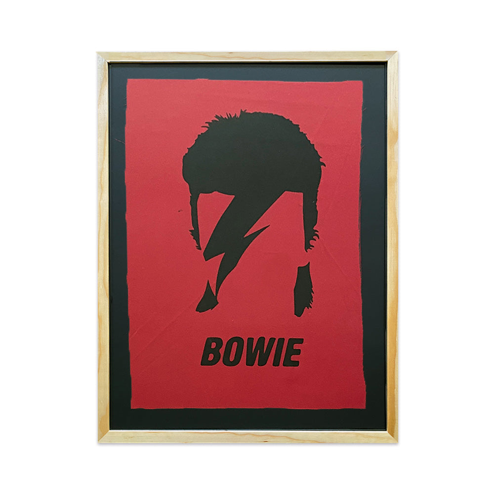 Serigrafía Mundo Musical Bowie cara rayo rojo