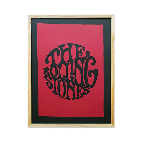 Serigrafía Mundo Musical Rolling Stones letras circulo