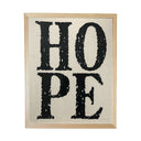 Serigrafía minimal hope madera natural