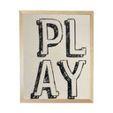 Serigrafía minimal play madera natural