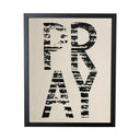 Serigrafía minimal pray negro