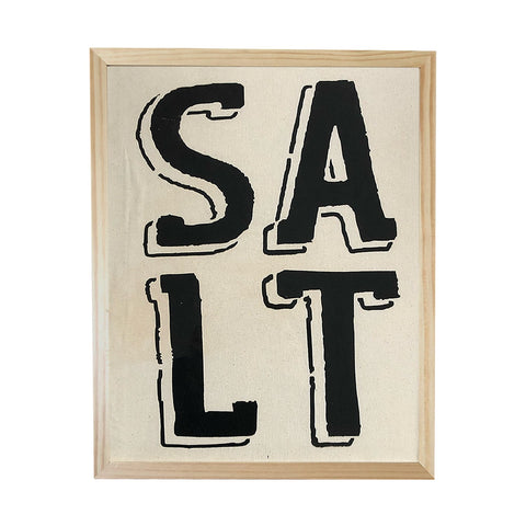 Serigrafía minimal salt madera natural