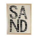 Serigrafía minimal sand madera natural