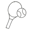 Escultura De-Fierro-Raqueta-Tenis