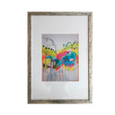 Montañas amarillas abstracta