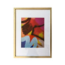 Grafiti celeste sobre rojizos