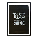 bordado frases fondo negro rise and shine