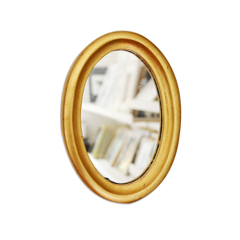 Espejo ovalado dorado mediano