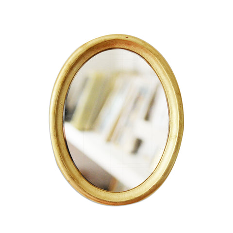 Espejo ovalado dorado grande