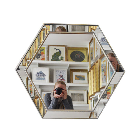 Espejo marco espejo hexagonal