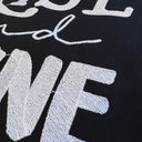 bordado frases fondo negro rise and shine