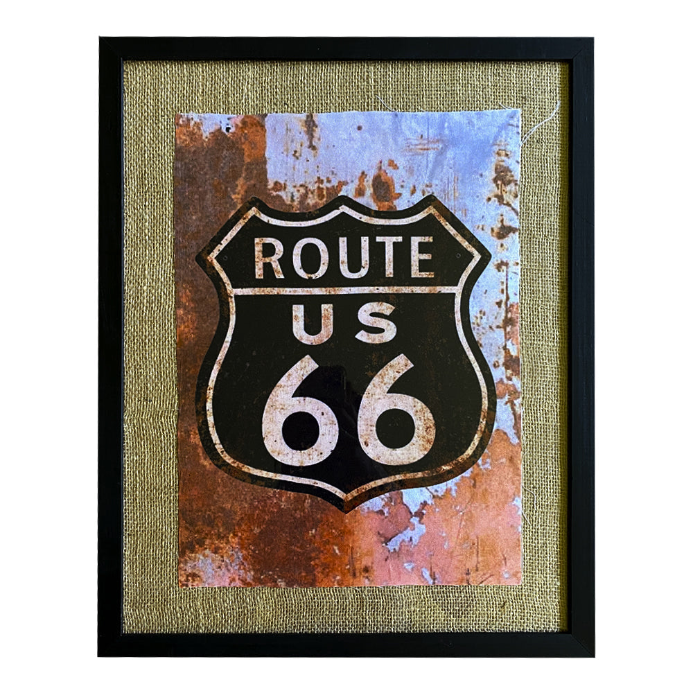 Impresión Textil Señalética Route 66 Oxido