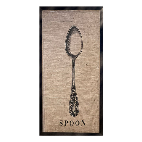 Serigrafía Cubiertos Sobre Arpillera Spoon