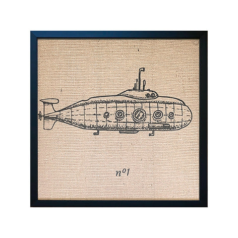 Serigrafía Transporte Vintage Submarino