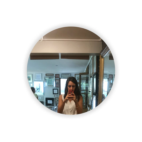 Espejo circular marco delgado dorado 70 cm – Rosario Greene