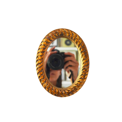 Espejo espiga ovalado dorado chico