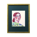 Mujer Anteojos Rojos