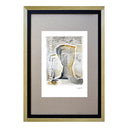 Grabado Silueta Rostro Manchada