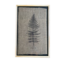 Serigrafía Natural Helecho Fondo negro