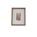 Pollo colores acuarela entre vidrio